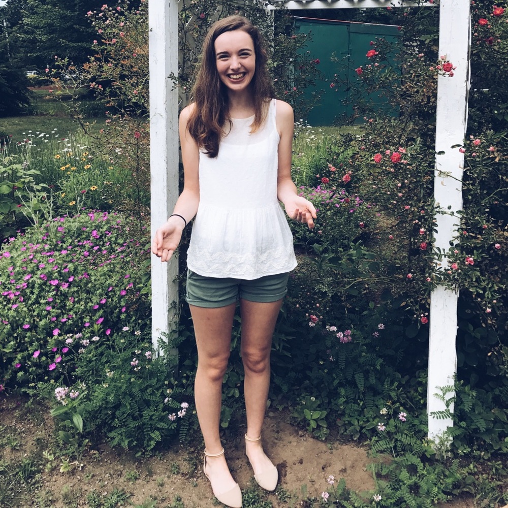 White Peplum top!